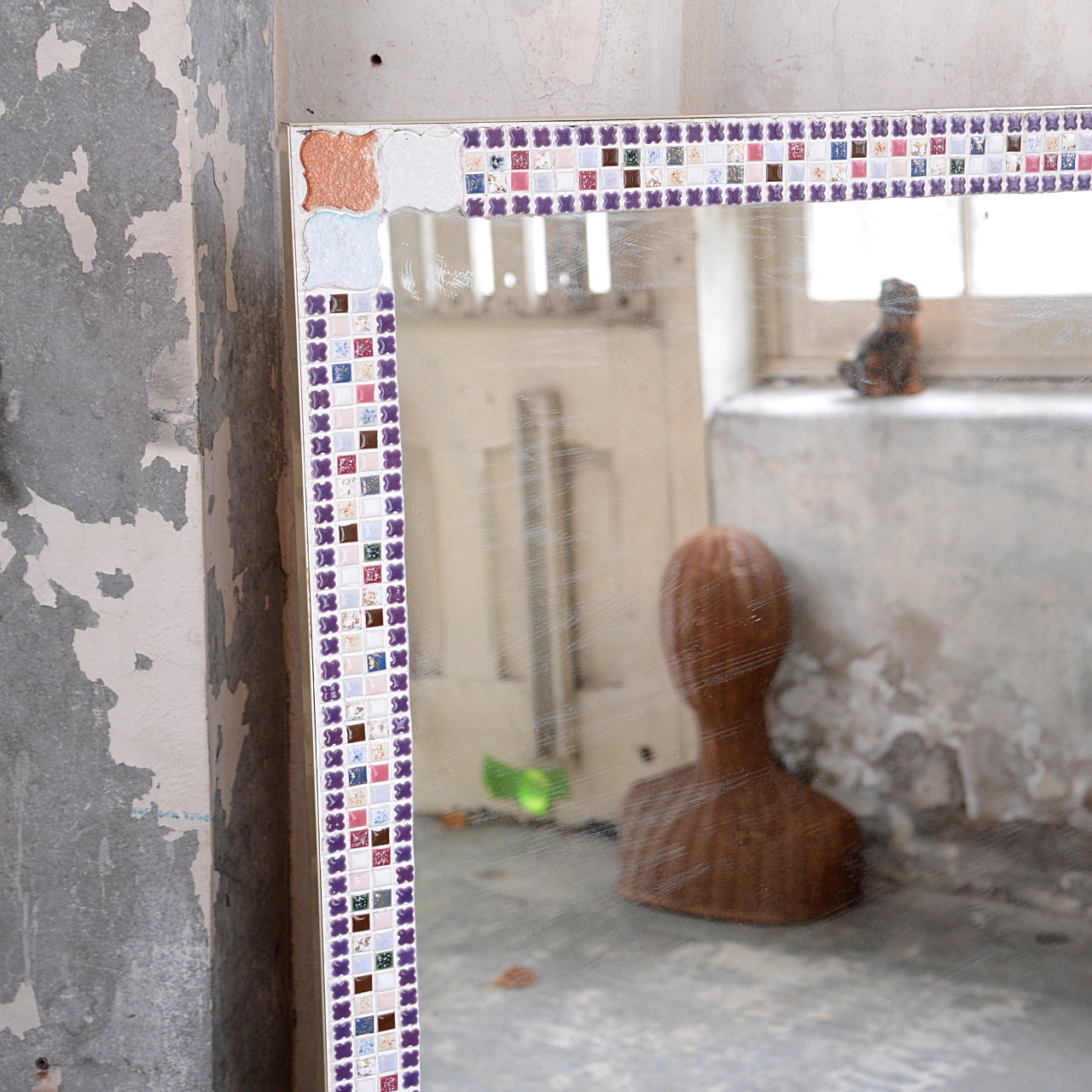 French 1960’s Tiled Mosaic Mirror