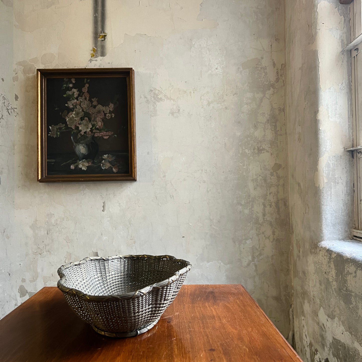 French Silverplate Woven Basket - Superb Quality