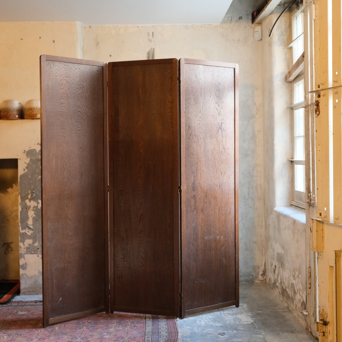 1940’s profusely Embroidered 3 Part Folding Screen