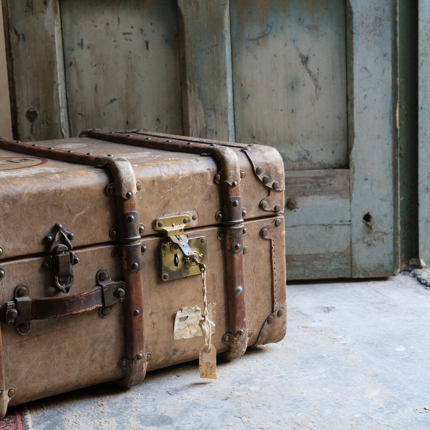 1920’s Vellum Cabin Trunk by luxury French maker Au Depart