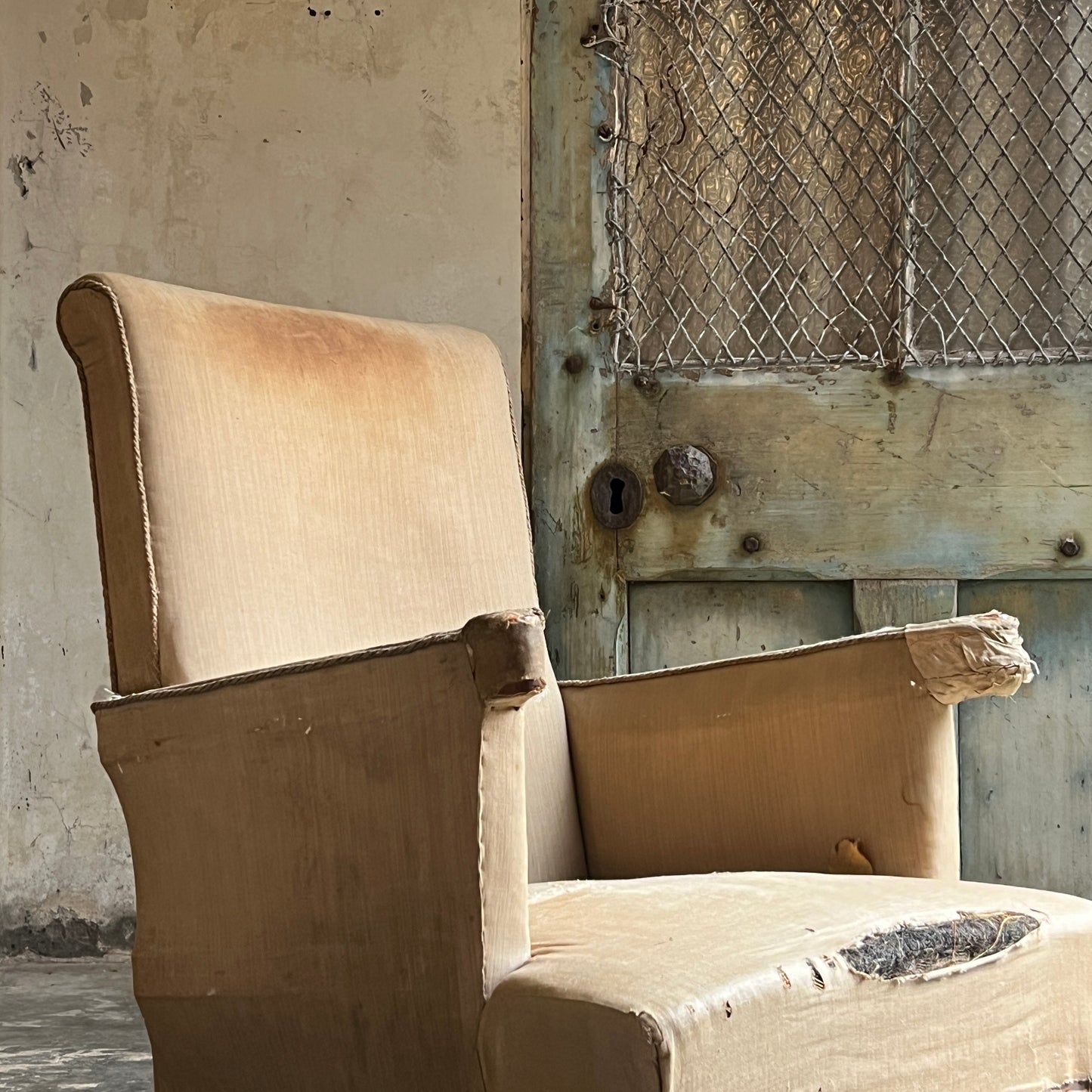 19thC Ladies Upholstered Armchair