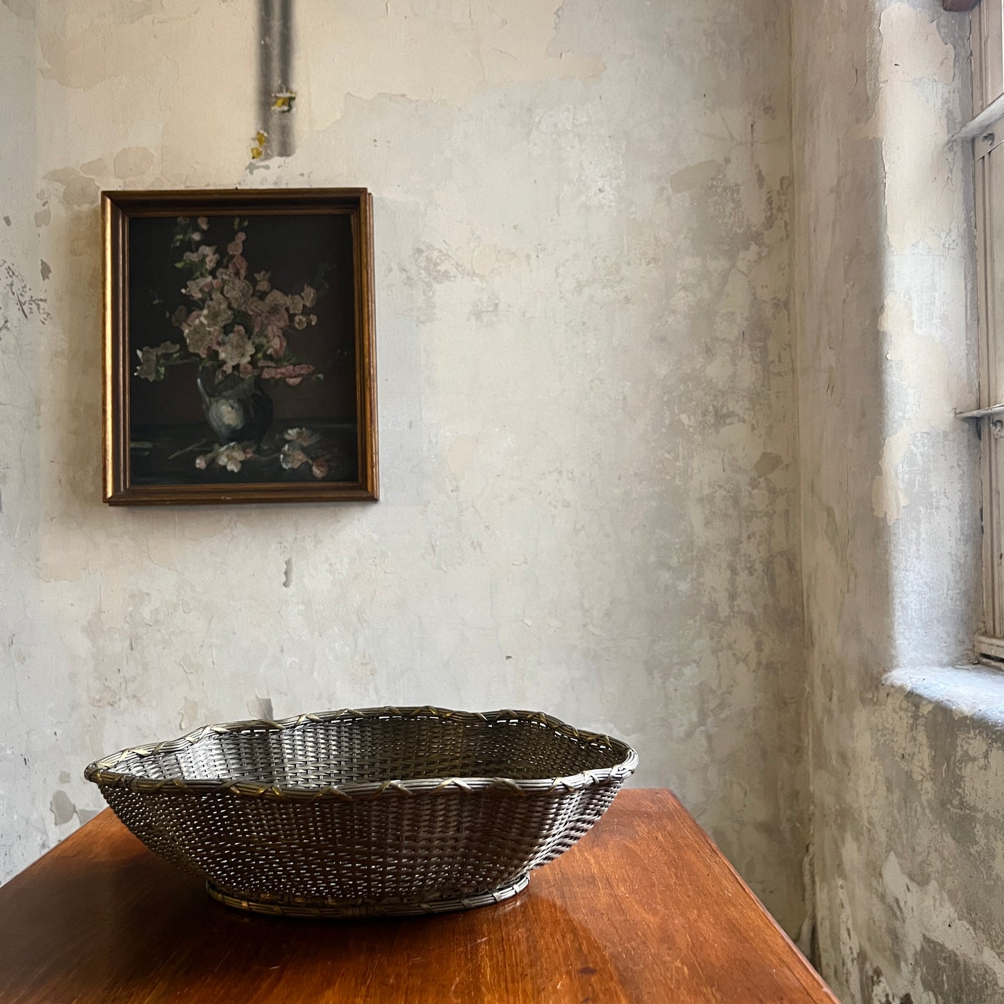 French Silverplate Woven Basket - Superb Quality