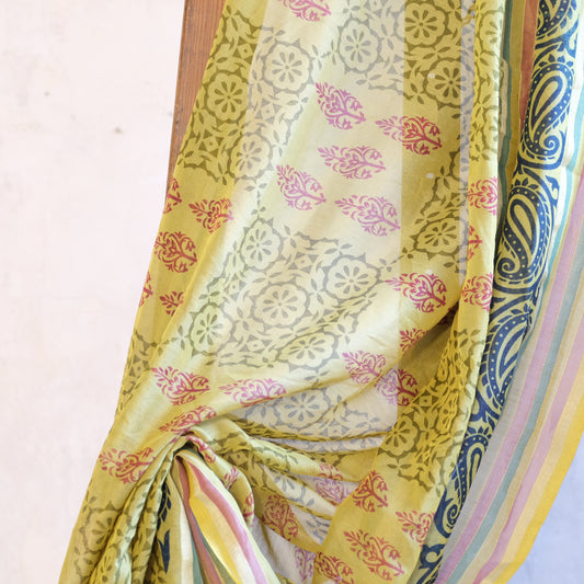 Vintage Cotton Saree Fabric - No 16