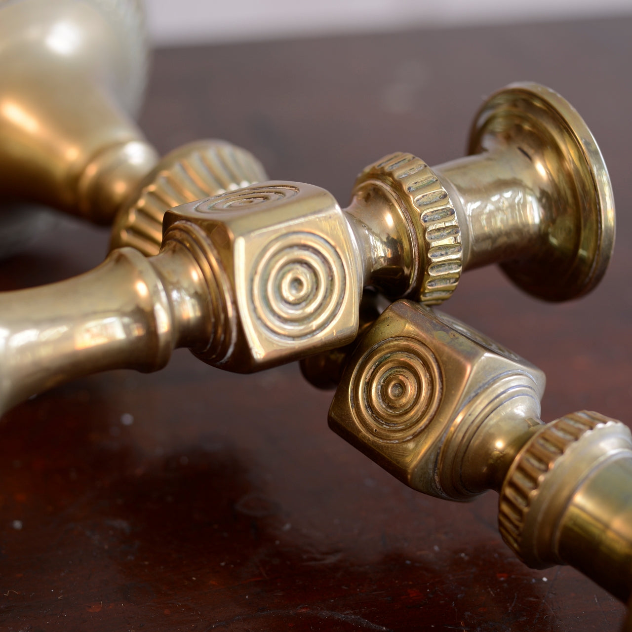 Pair 19thC Brass Candlesticks