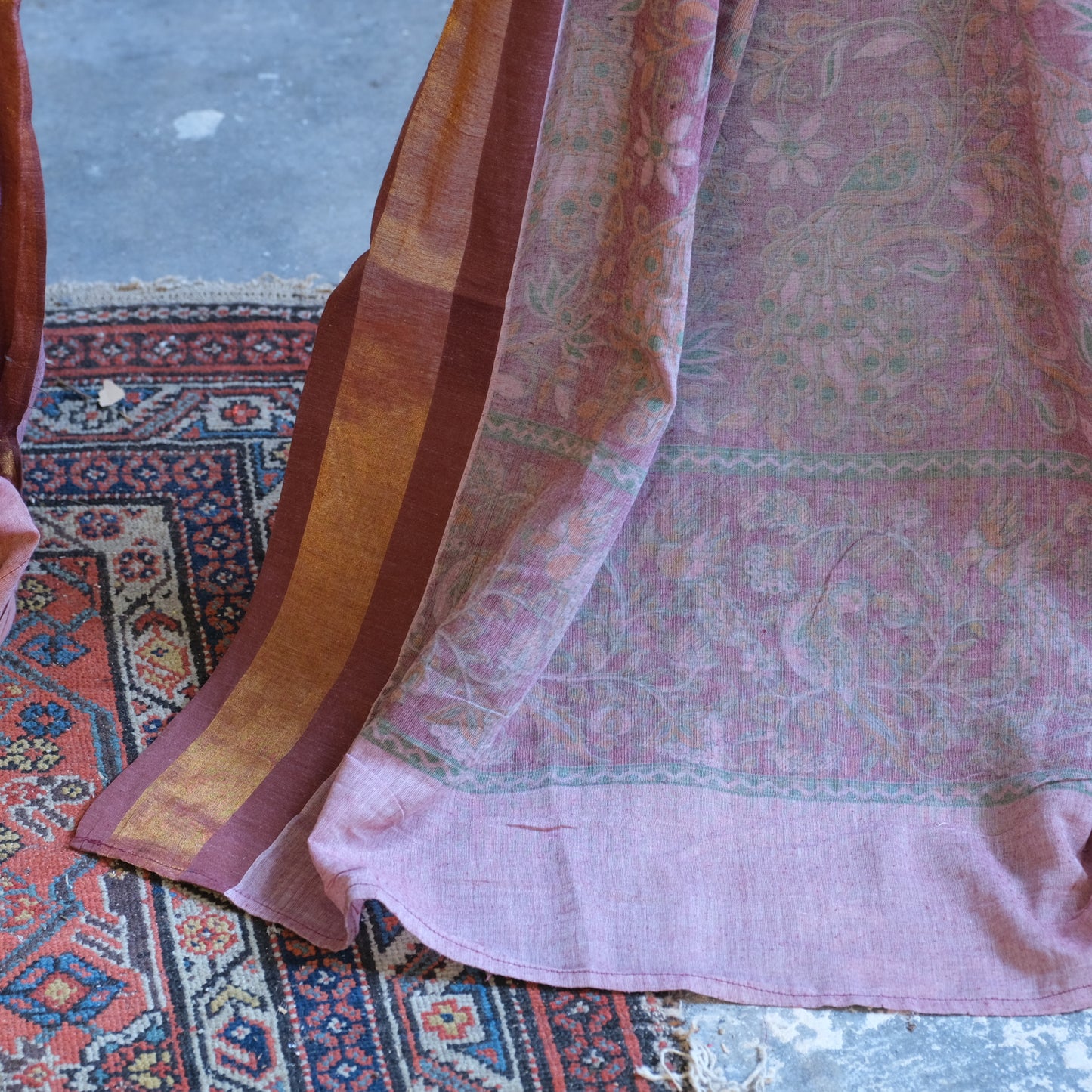 Vintage Cotton Saree Fabric - No 2
