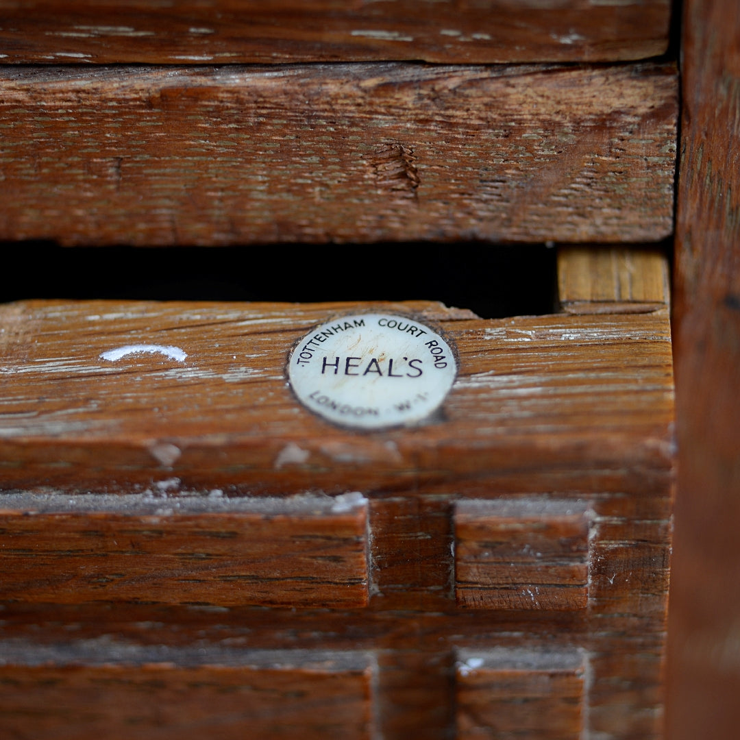 Heals 1930's Limed Oak Corner Desk