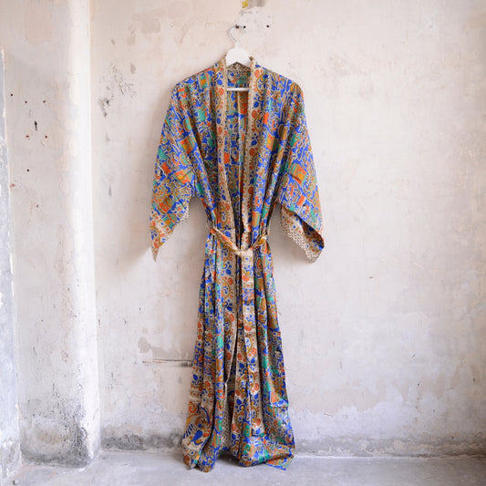 Long Vintage Silk Kimono