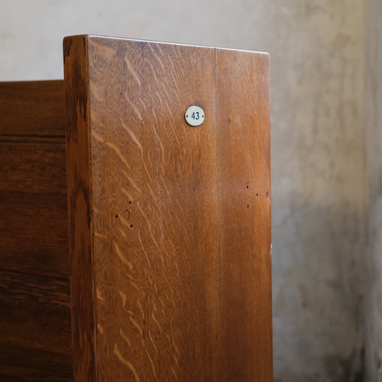 Antique Oak Church Pew