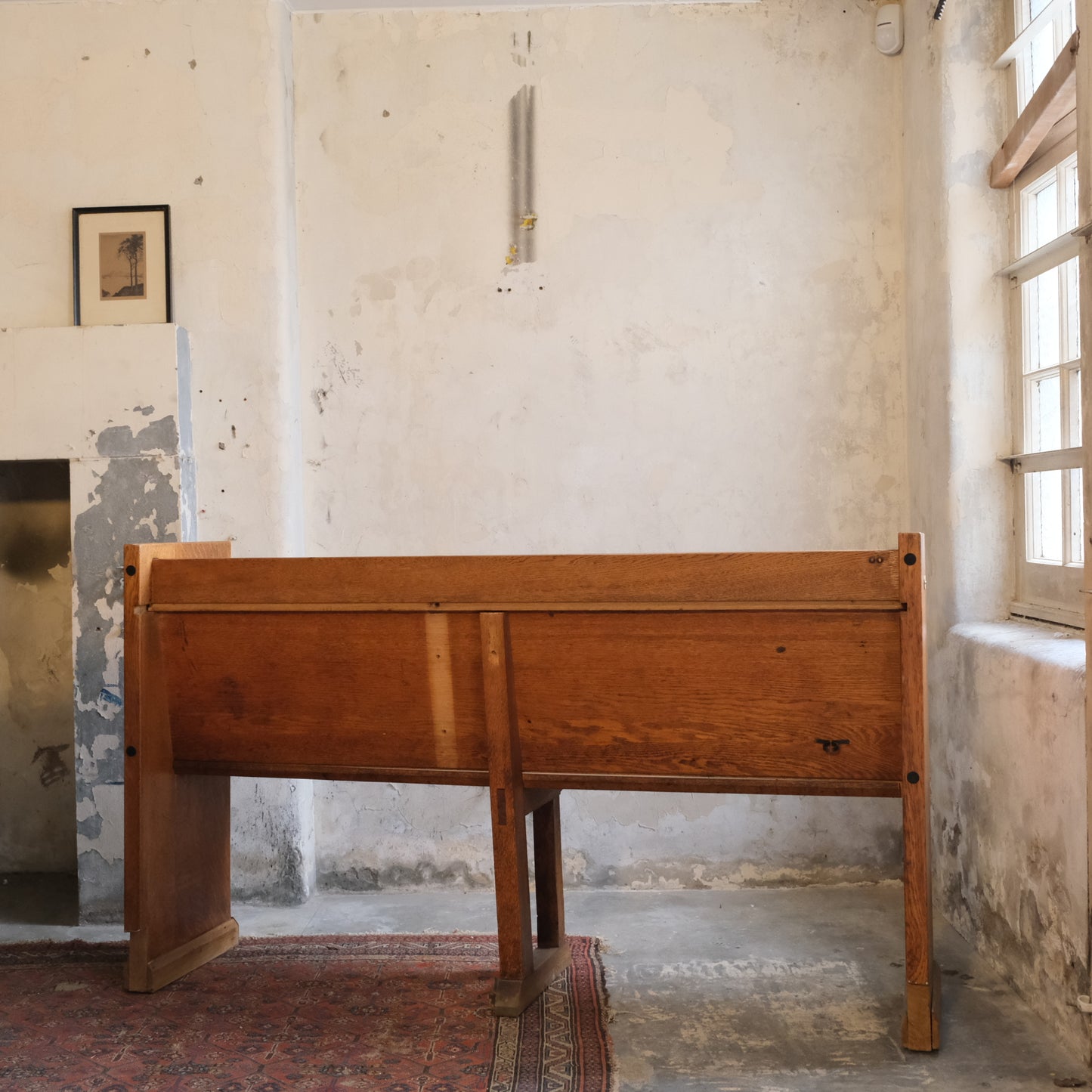 Antique Oak Church Pew