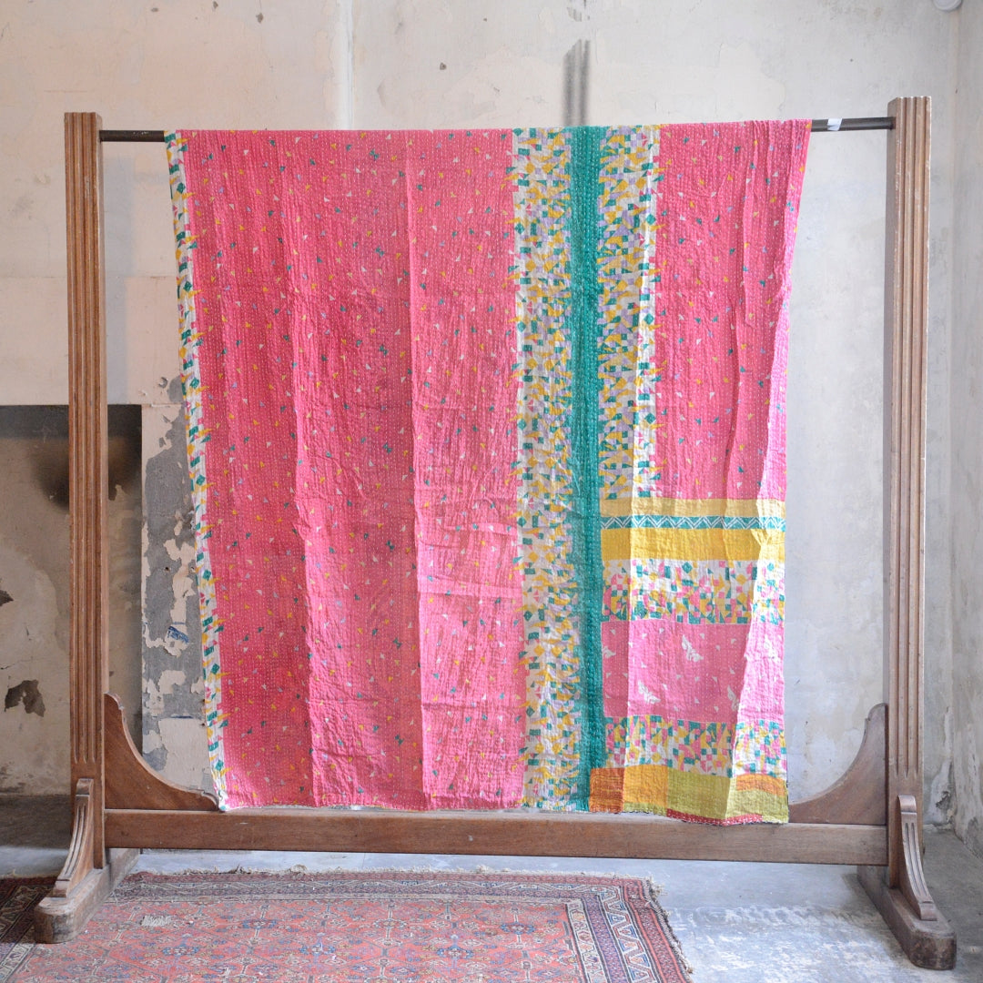 Vintage lightweight Cotton Kantha Quilt - No 7