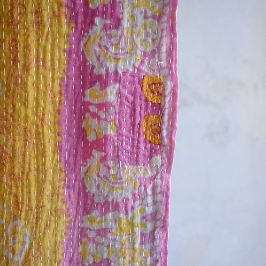 Vintage lightweight Cotton Kantha Quilt - No 7