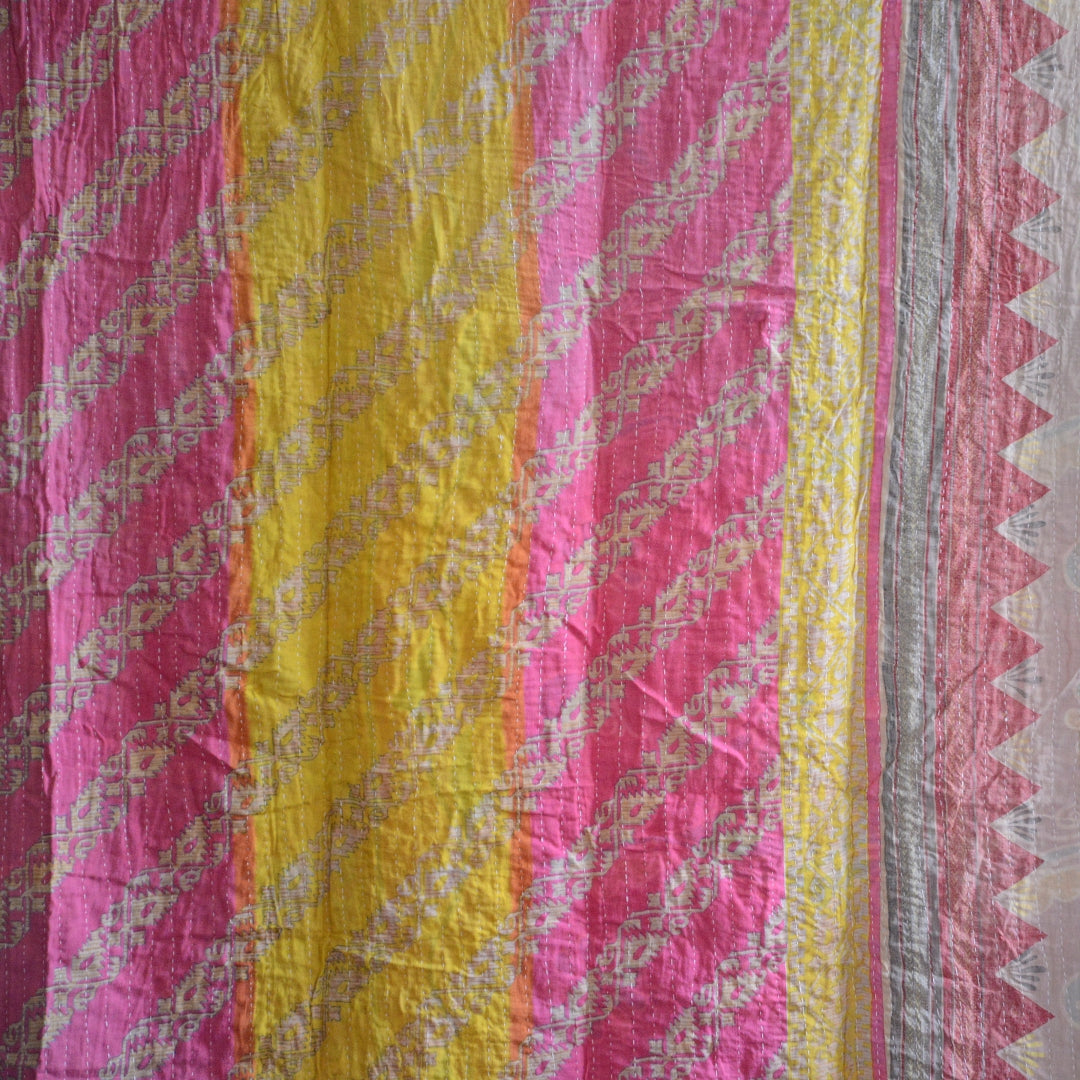 Vintage lightweight Cotton Kantha Quilt - No 11