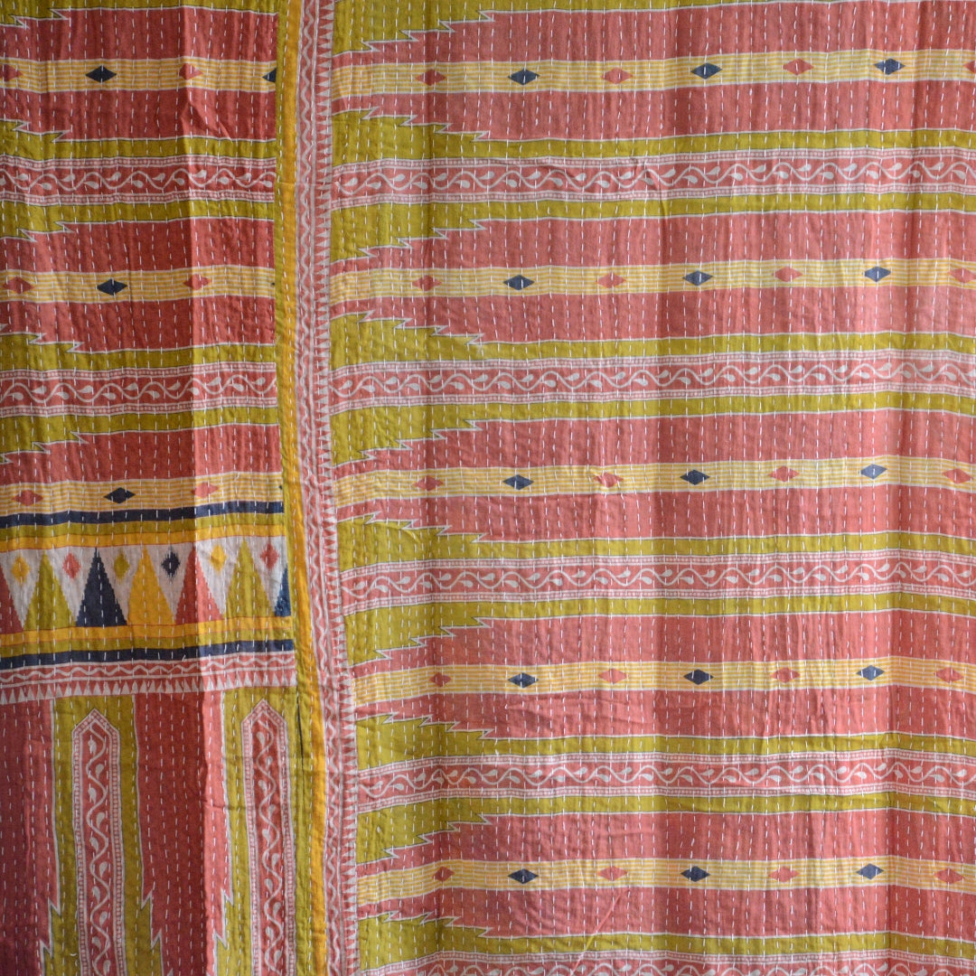 Vintage lightweight Cotton Kantha Quilt - No 13