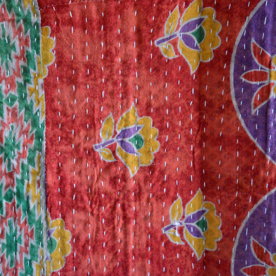 Vintage lightweight Cotton Kantha Quilt - No 13