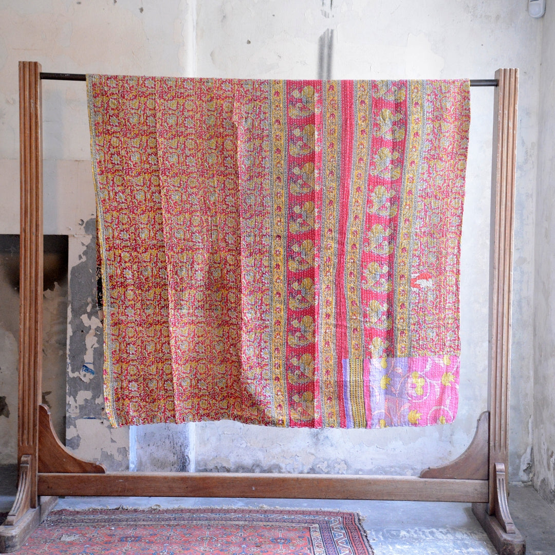 Vintage lightweight Cotton Kantha Quilt - No 16