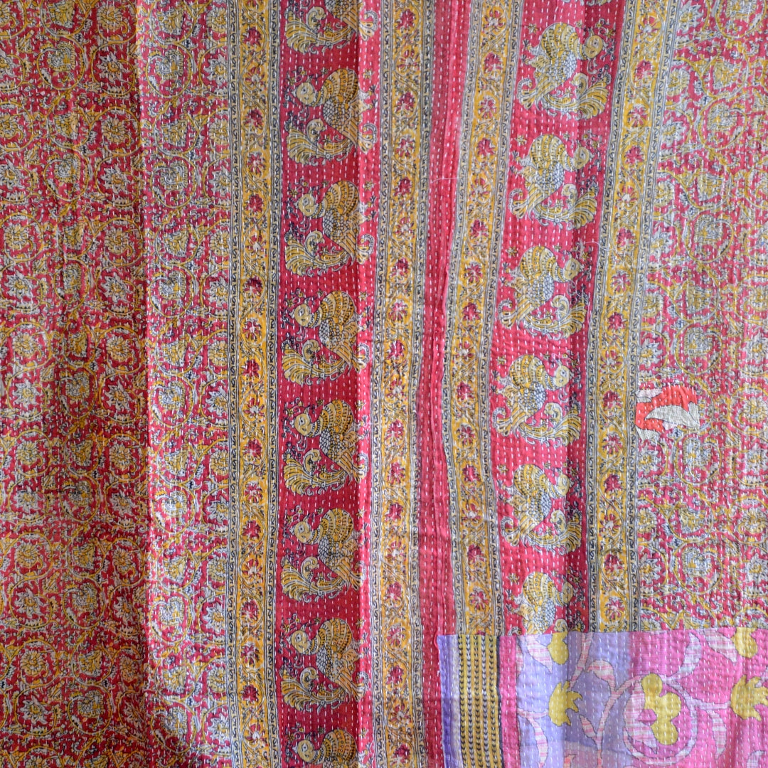 Vintage lightweight Cotton Kantha Quilt - No 16