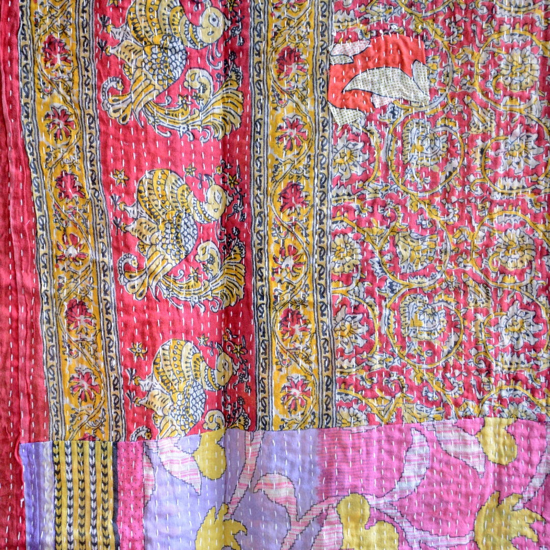 Vintage lightweight Cotton Kantha Quilt - No 16